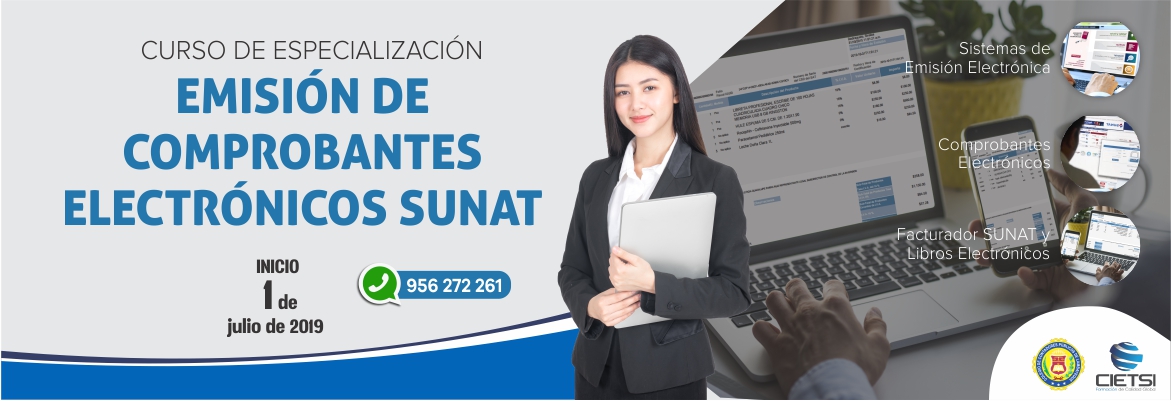 curso de especializaciOn en emisiOn de comprobantes electrOnicos sunat 2019 nuevo