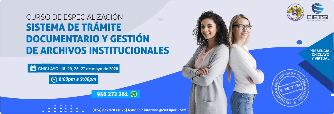 curso de especializaciOn sistema de trAmite documentario y gestiOn de archivos institucionales 2020 nuevo