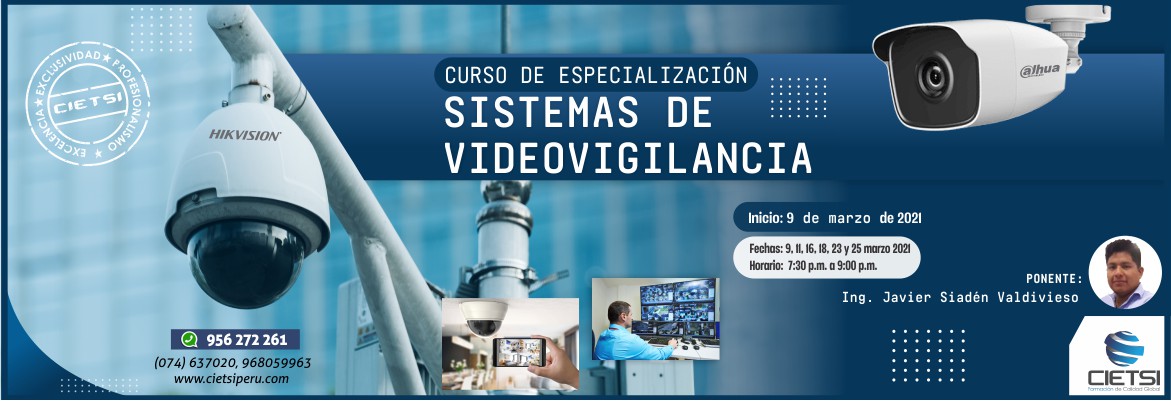 CURSO DE ESPECIALIZACIÓN SISTEMAS DE VIDEOVIGILANCIA