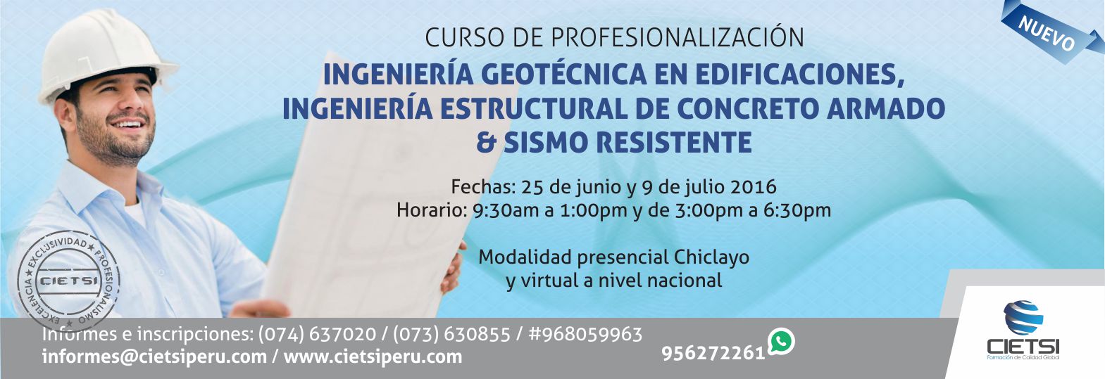 curso de profesionalizaciOn en ingenierIa geotEcnica en edificaciones  ingenierIa estructural de concreto armado  sismo resistente