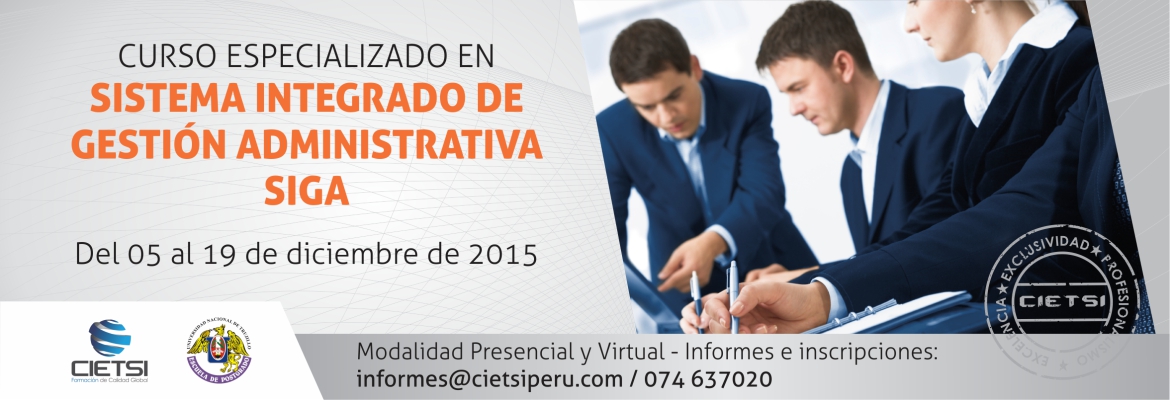 curso especializado en el sistema integrado de gestiOn administrativa   siga   intensivo