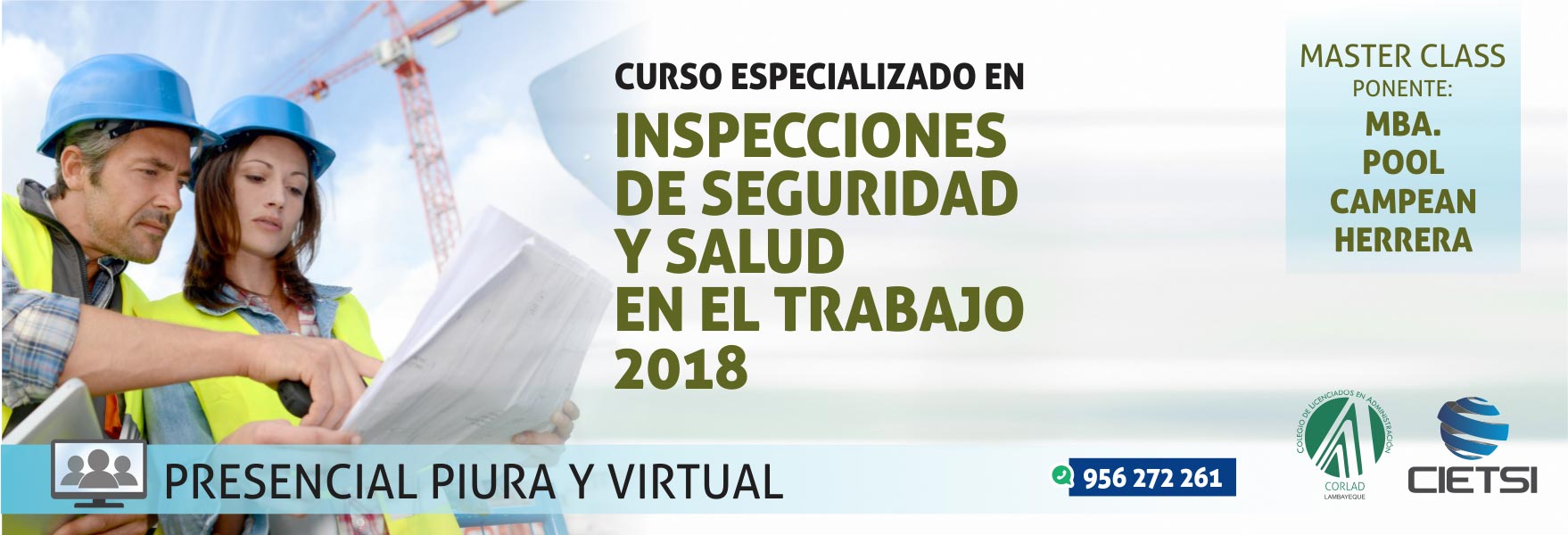 CURSO ESPECIALIZADO INSPECCIONES DE SEGURIDAD Y SALUD EN EL TRABAJO 2018 