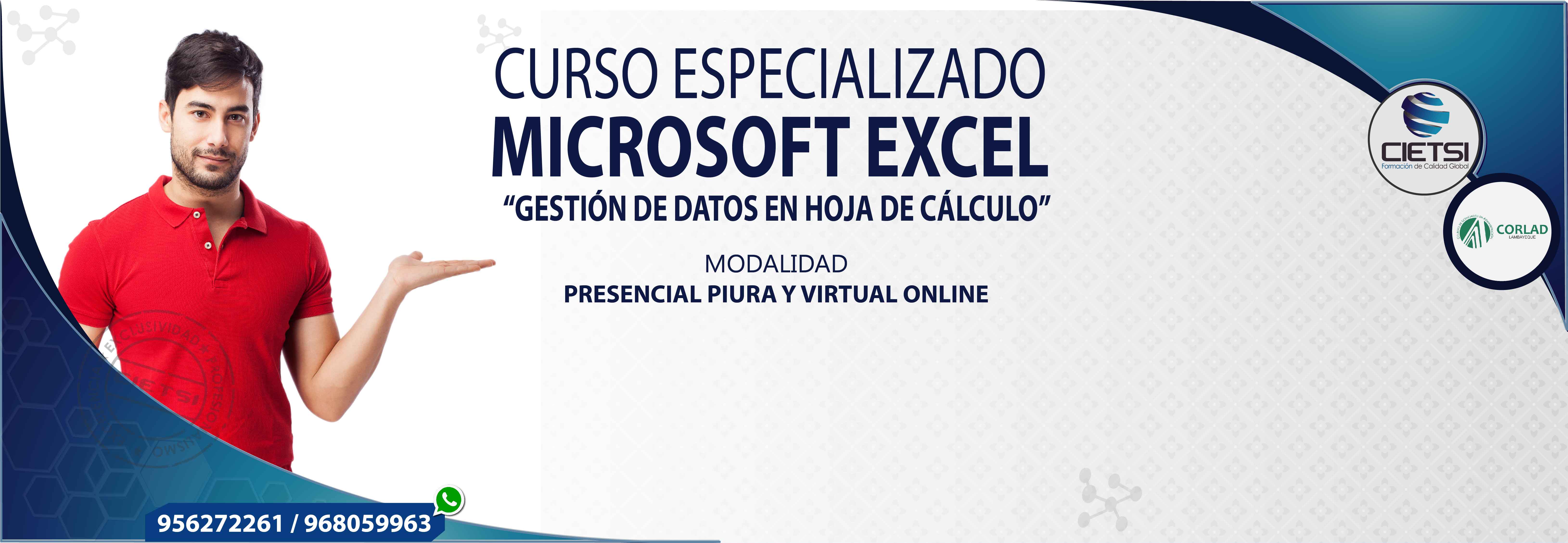 CURSO ESPECIALIZADO MICROSOFT EXCEL 2017