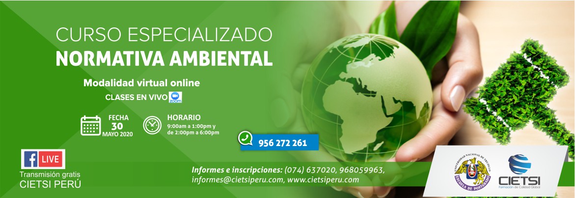 CURSO ESPECIALIZADO NORMATIVA AMBIENTAL 2020 (VIRTUAL ONLINE)