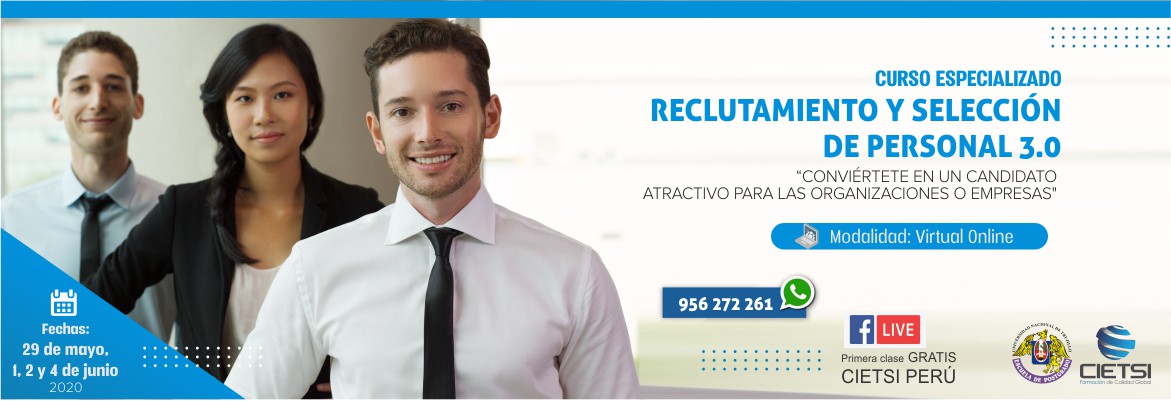 curso especializado reclutamiento y selecciOn de personal 30 2020 virtual online