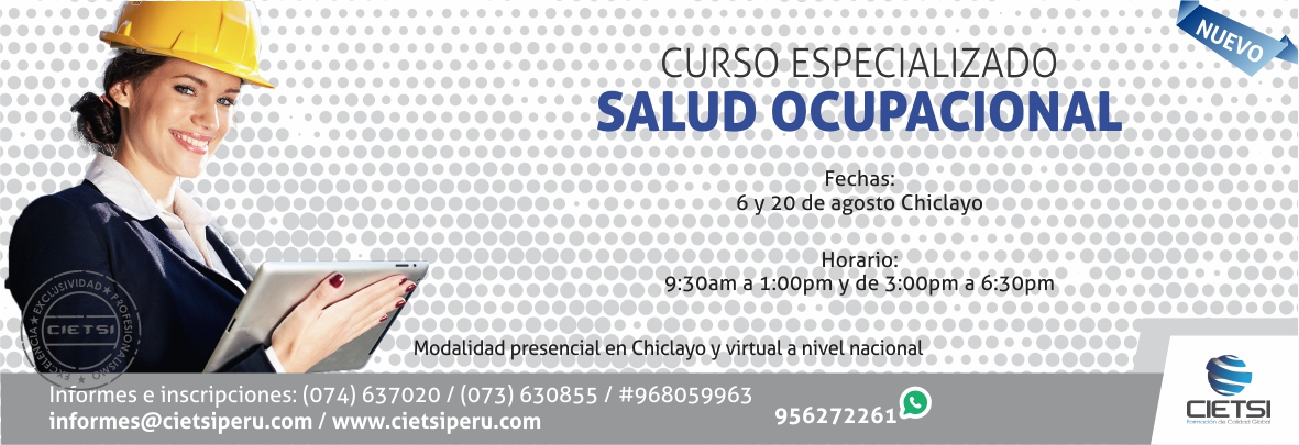 curso especializado salud ocupacional 2016