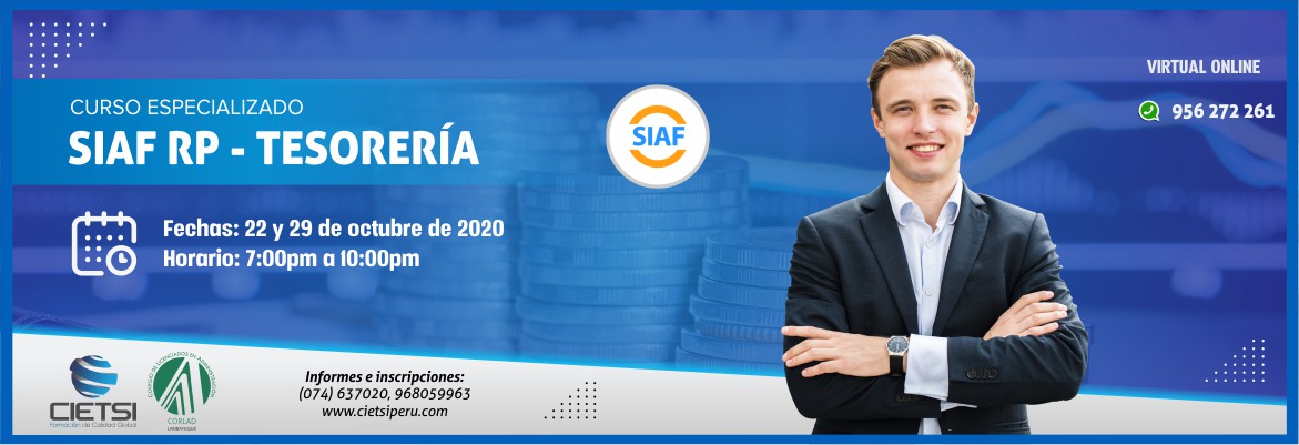 CURSO ESPECIALIZADO SIAF RP - TESORERÍA 2020