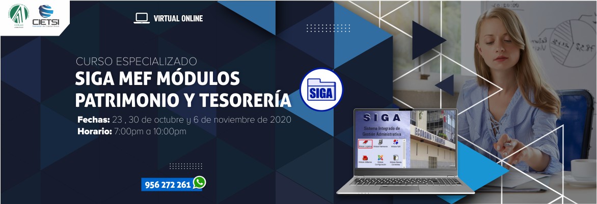 CURSO ESPECIALIZADO SIGA MEF MÓDULOS PATRIMONIO Y TESORERÍA 2020