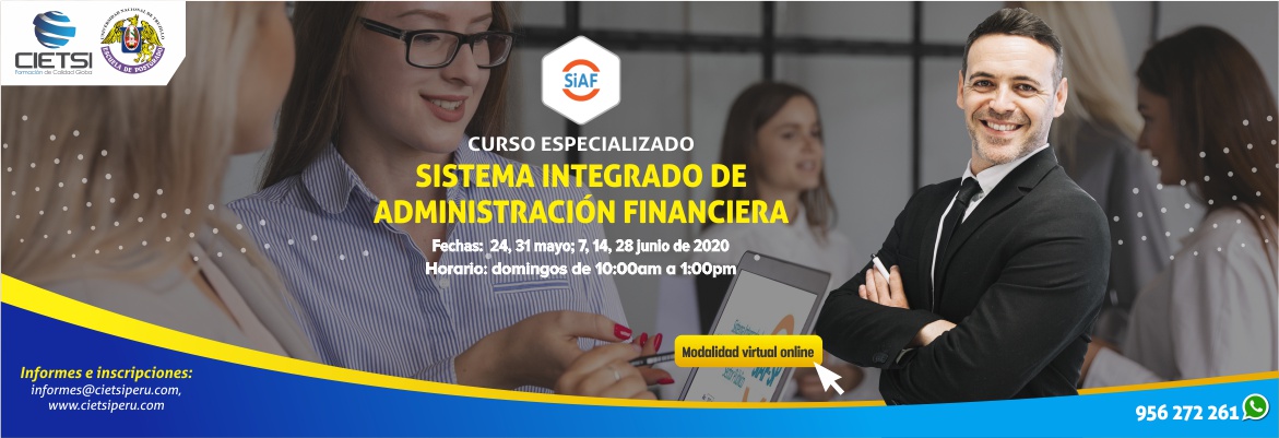 curso especializado sistema integrado de administraciOn financiera siaf 2020 virtual online