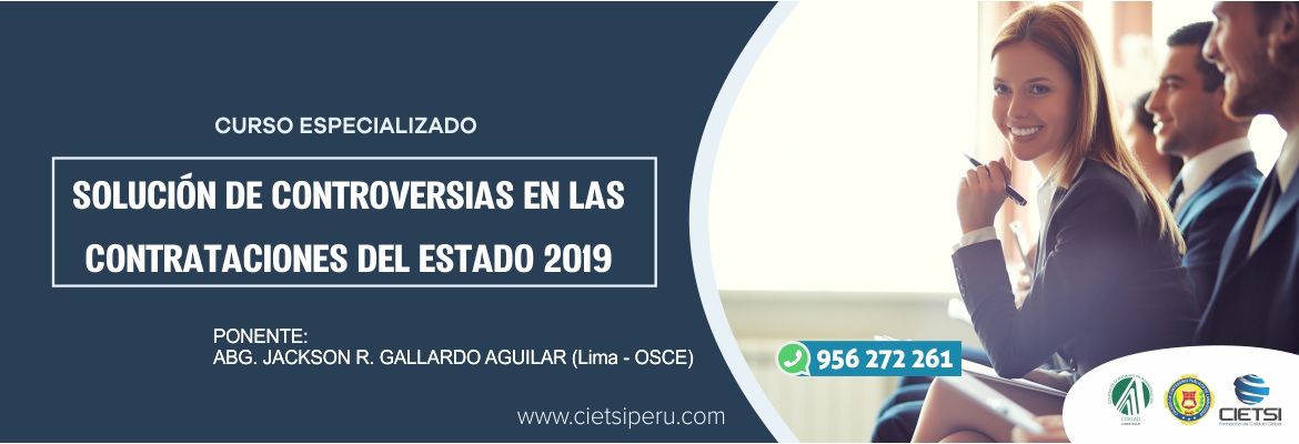 curso especializado soluciOn de controversias en las contrataciones del estado 2019