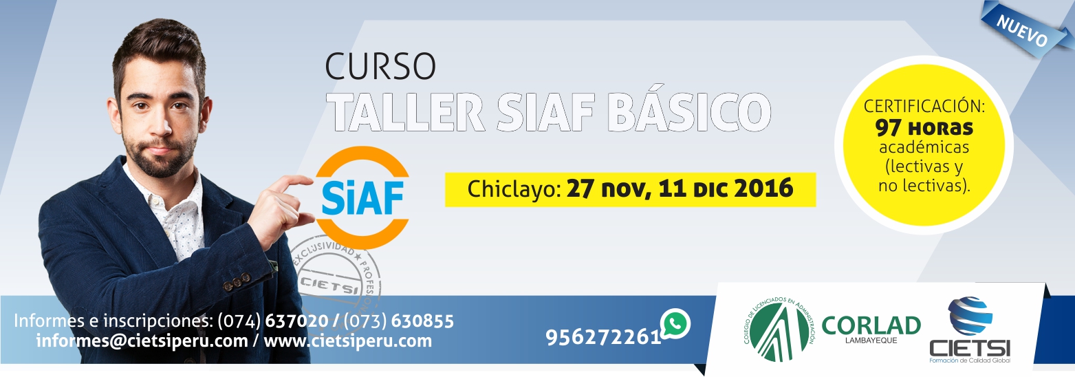 CURSO TALLER SIAF BÁSICO