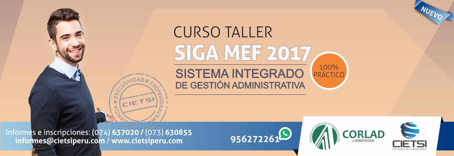 curso taller sistema integrado de gestiOn administrativa del mef 2017