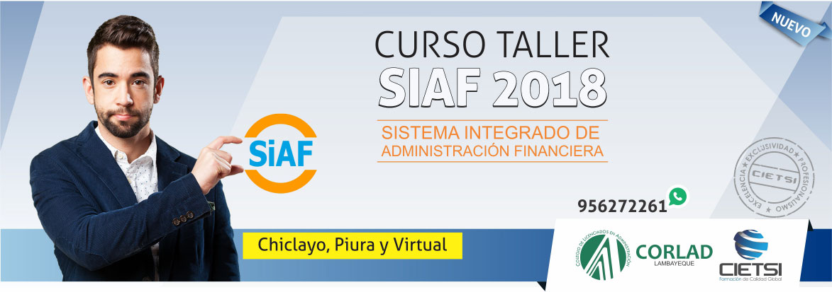 curso taller sistema integrado de administraciOn financiera del sector pUblico siaf sp 2018