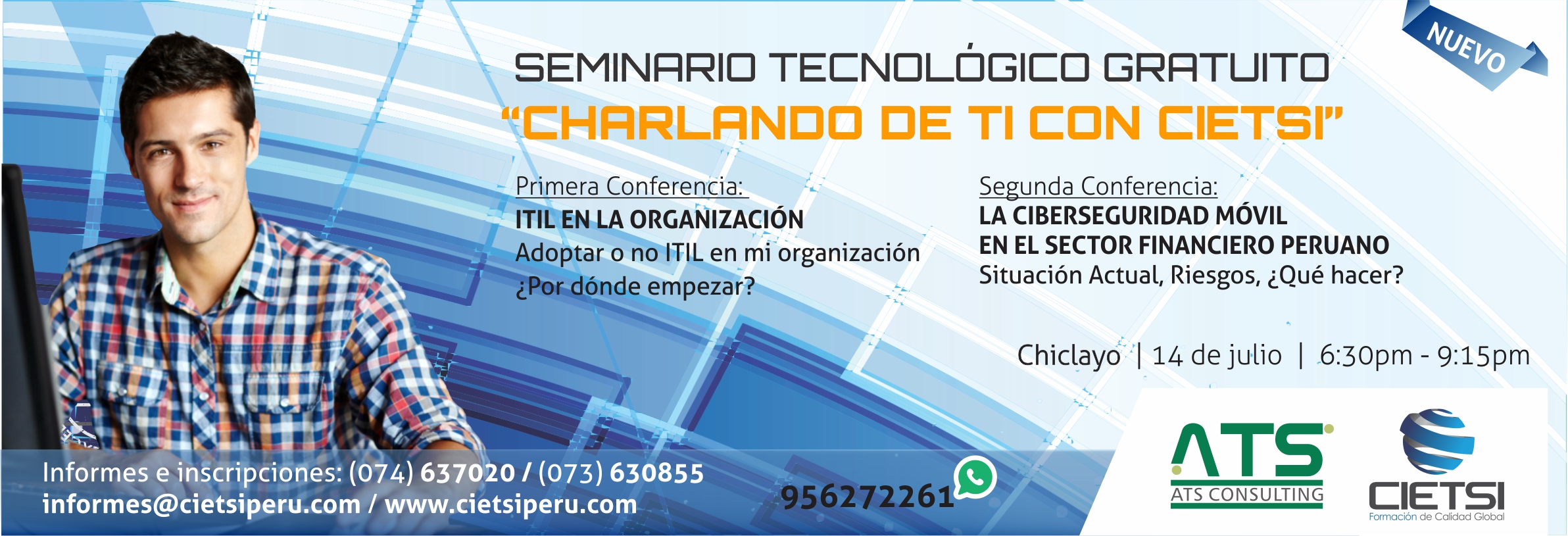 SEMINARIO TECNOLÓGICO GRATUITO “CHARLANDO DE TI CON CIETSI”