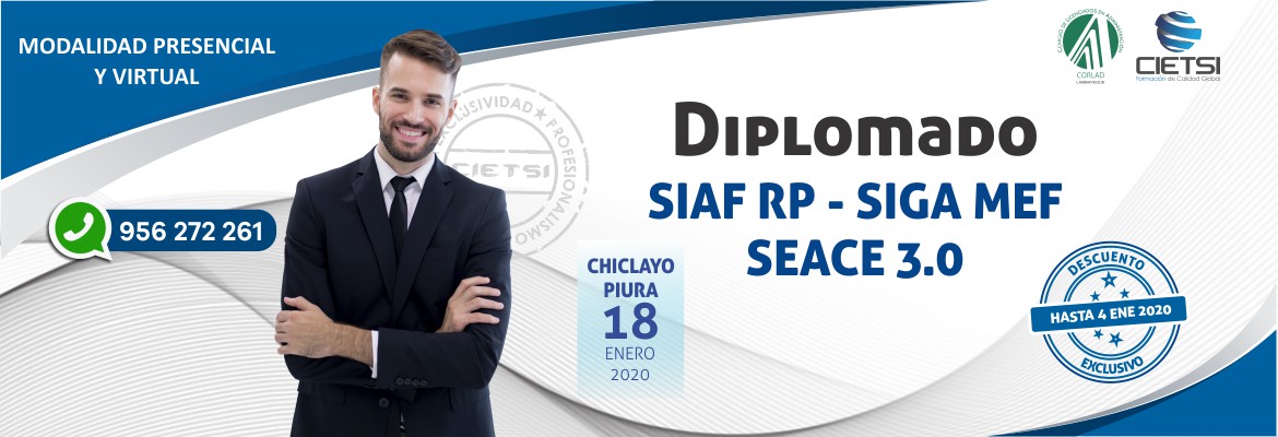 DIPLOMADO DE ALTA ESPECIALIZACIÓN SIAF SIGA SEACE 2020