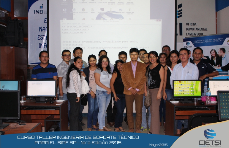 curso taller ingenieria de soporte tecnico del siaf sp 2015   1era edicion